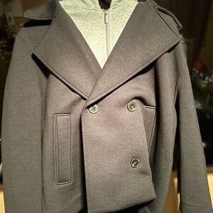 Rebecca Minkoff Charcoal Peacoat with Light Gray Hoodie